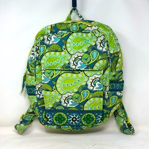 Vera Bradley backpack teal paisley retired print